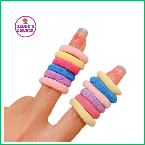 Hộp 100 Dây Cột Tóc Cho Bé , Thun Co giãn, Không Làm Đau Tóc Bé