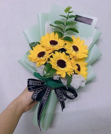 Bó hoa hướng dương sáp thơm MS 05N