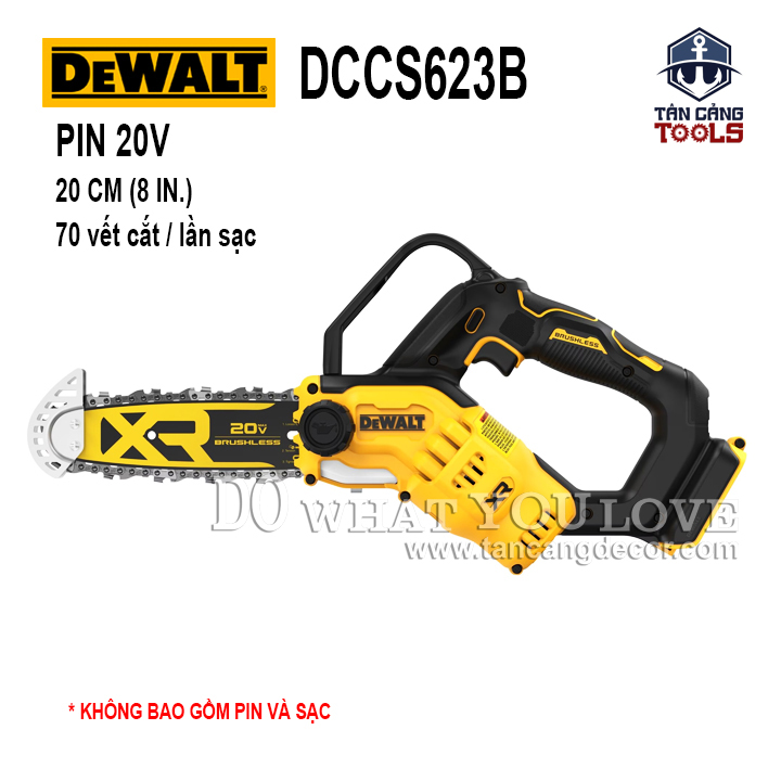 Máy cưa xích dùng pin 20v dewalt dcs623b