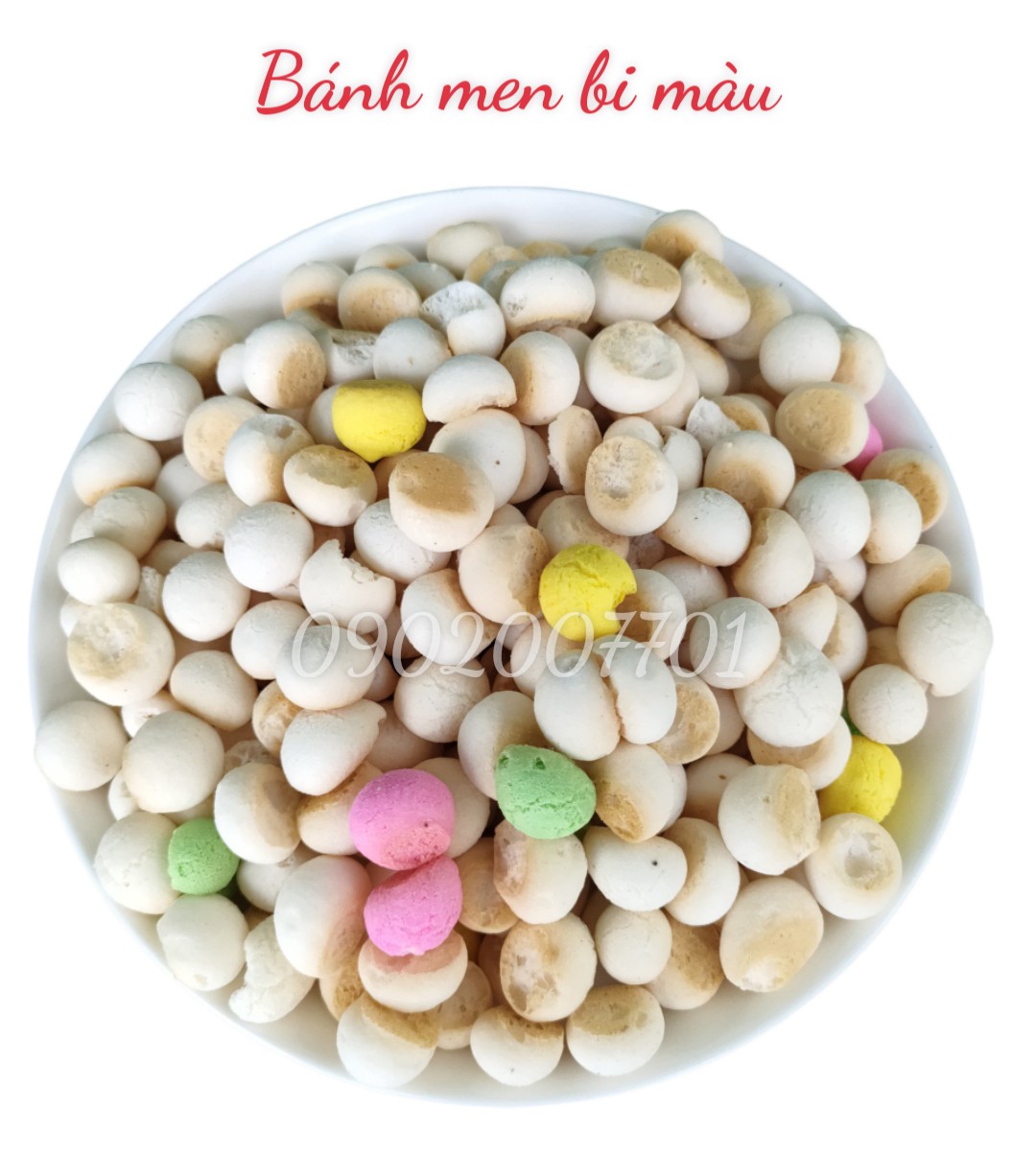 Bánh men bi màu thơm ngon 100g/250g/500g- Đồ Ăn vặt
