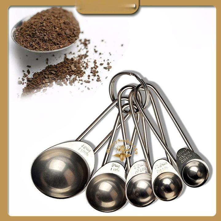 Bộ Thìa Đong Inox 5 Chiếc (Đơn vị TSP,ML)