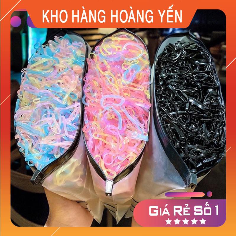 Set 1000 chiếc dây chun tóc dày dặn