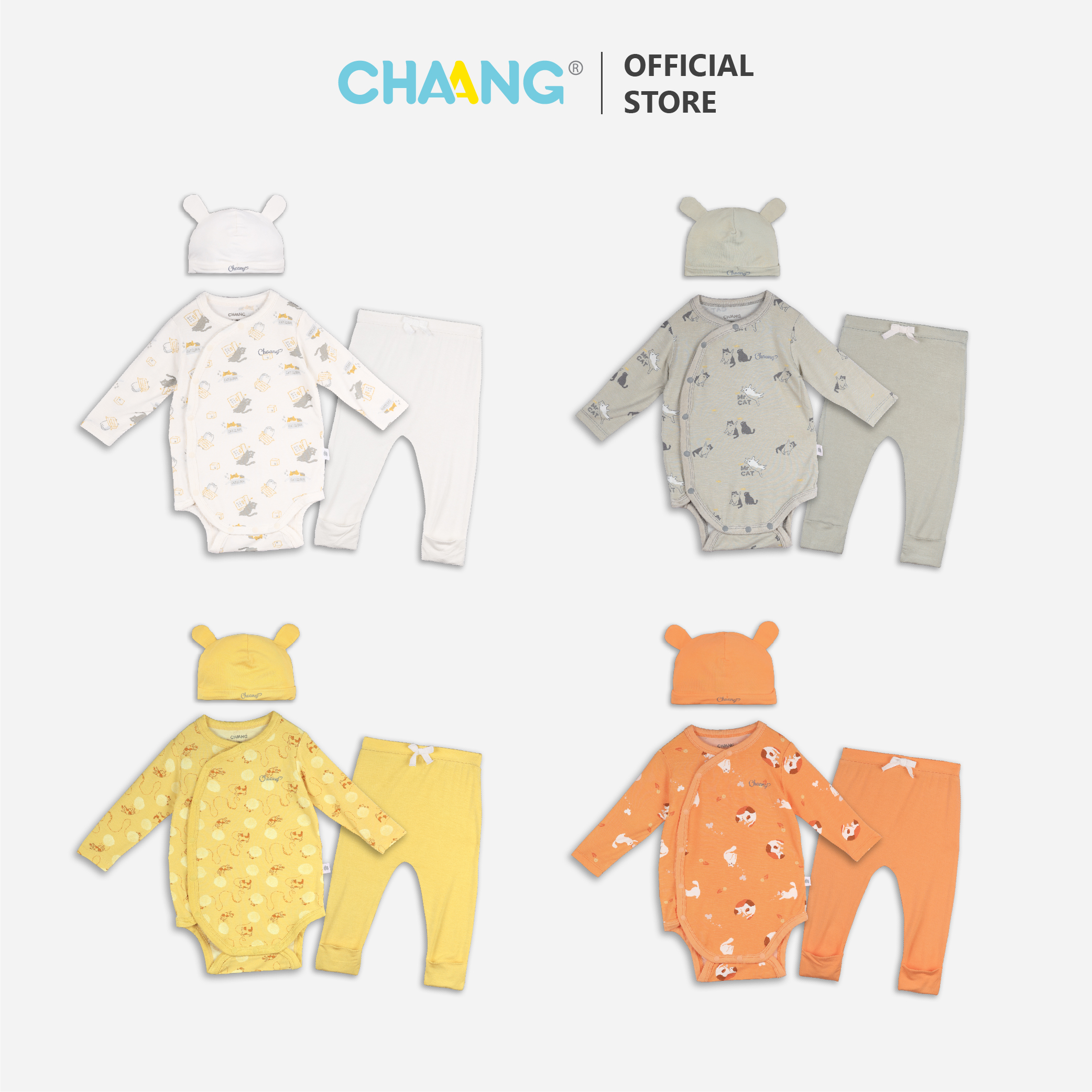 [CHAANG] Bộ bodychip kèm mũ Mèo Chaang