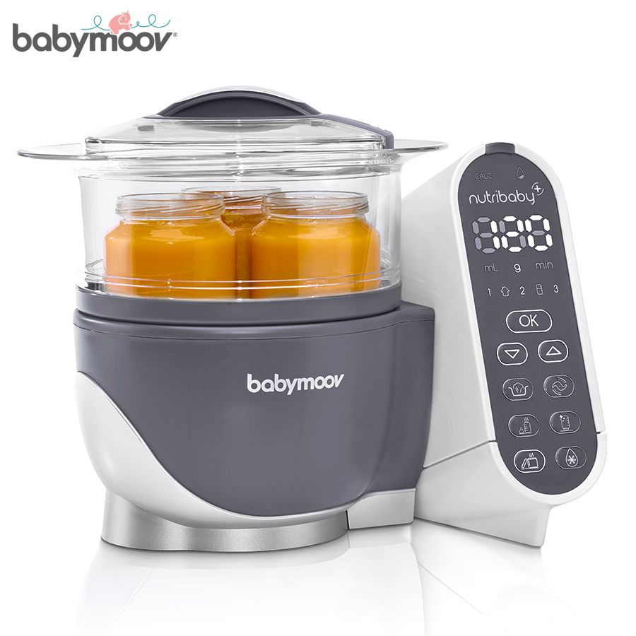 MÁY XAY HẤP ĐA NĂNG NUTRIBABY 5IN1 PLUS BABYMOOV (GHI)