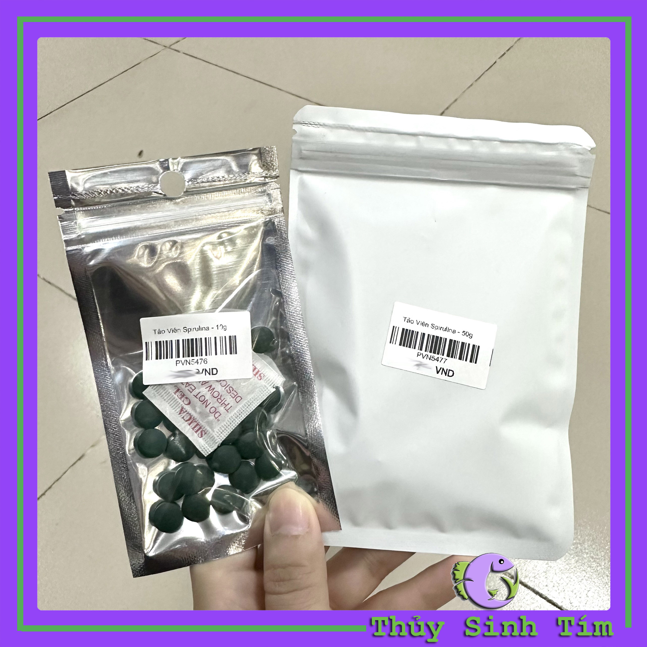 Viên Tảo Spirulina - Thức Ăn Cá Tép Cảnh