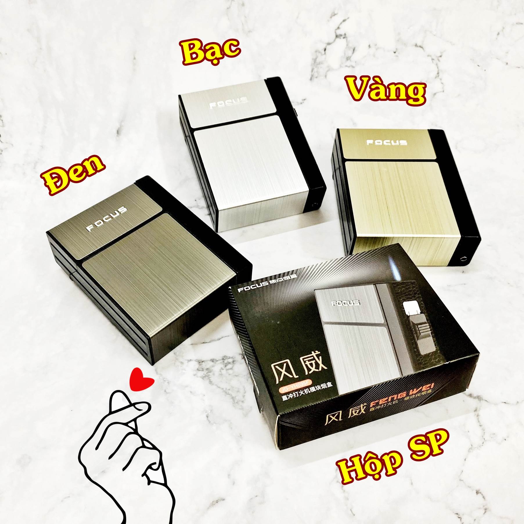 BẬT LỬA KHÈ - HỘP THUỐC FOCUS 2IN1 - CÓ THỂ THÁO RỜI (ĐỂ ĐƯỢC 1 GÓI THUỐC) - (XÀI GAS)