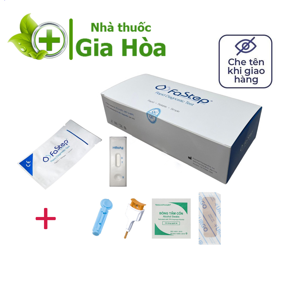 Bộ dụng cụ test nhanh / kit thử viêm gan siêu vi B HBsAg Rapid Test Fastep xét nghiệm phát hiện HBV tại nhà chính xác
