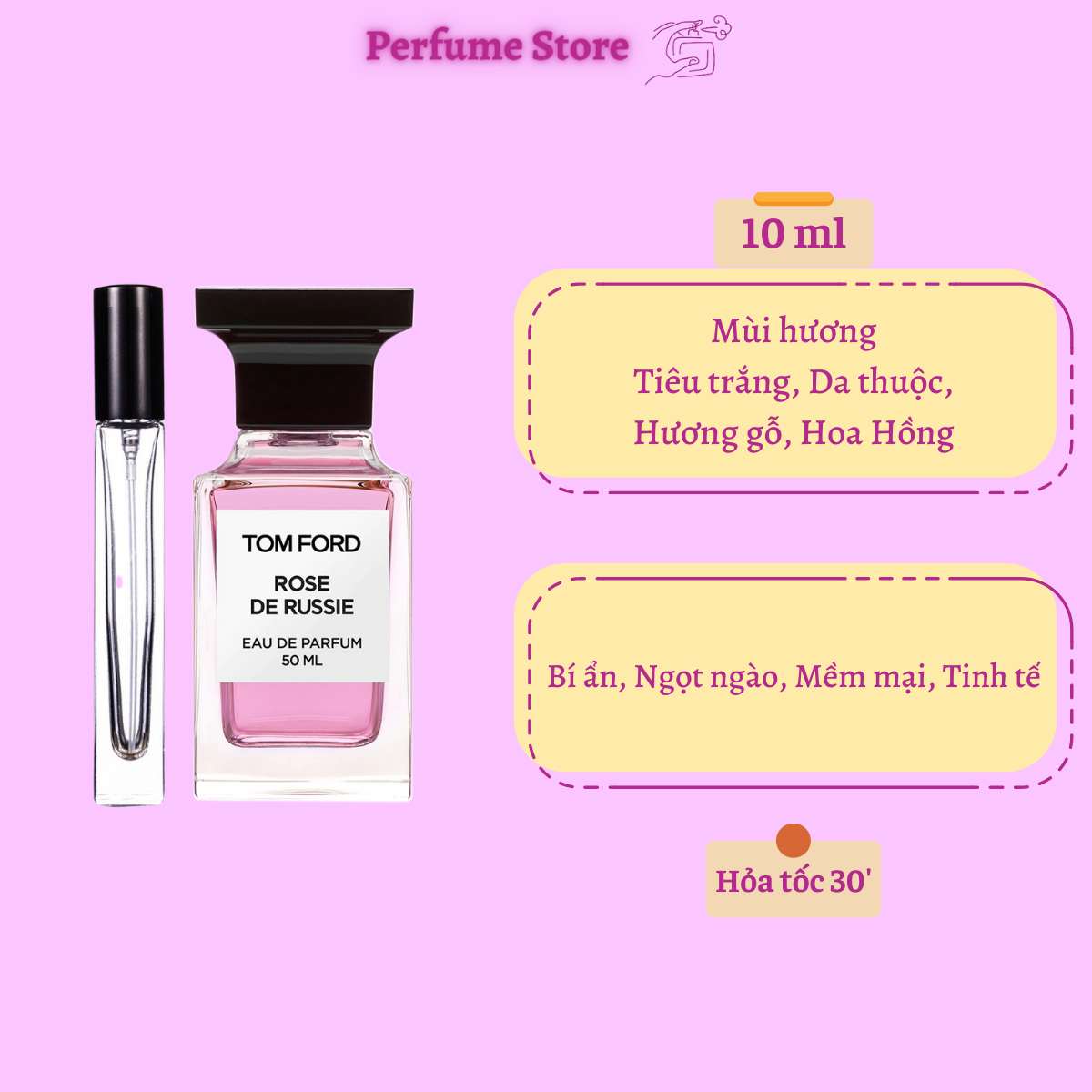 [Chính Hãng] Mẫu chiết nước hoa TOMFORD ROSE DE RUSSIE ( 10ml)