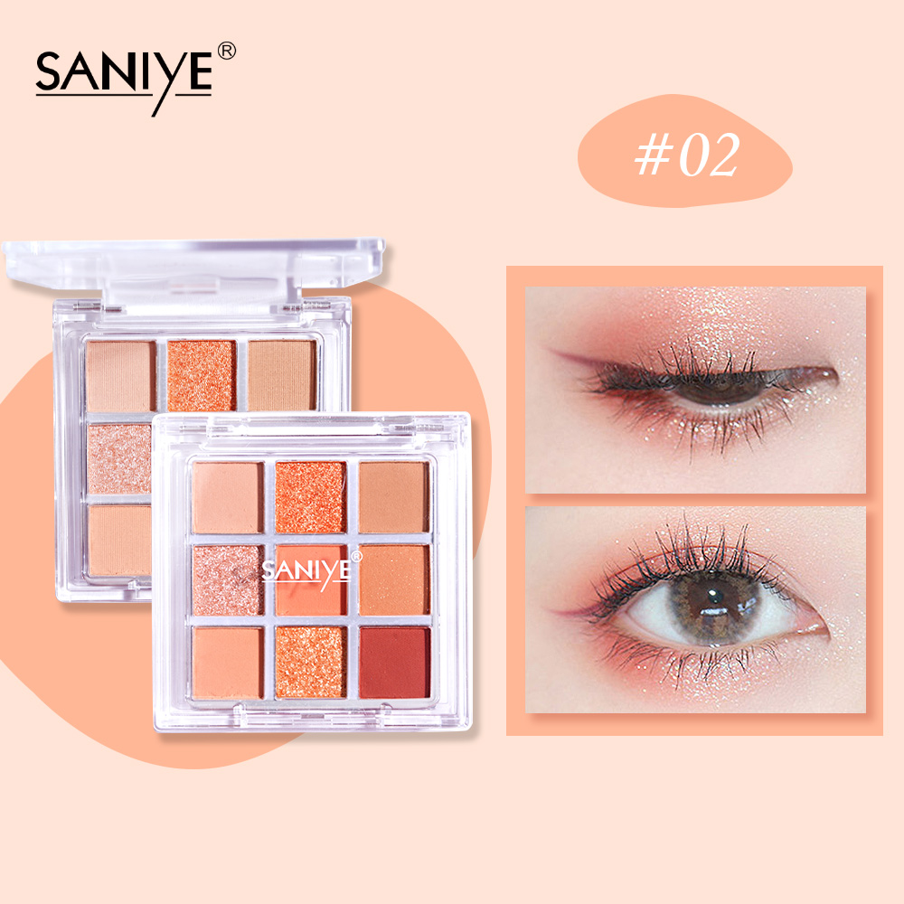 SANIYE Bảng phấn mắt màu nude bóng lâu trôi trang điểm mắt tiện lợi e0925 (Sản phẩm có nhiều phiên bản lựa chọn, vui lòng chọn đúng sản phẩm cần mua) - INTL