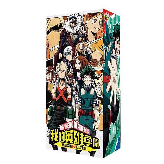 Hộp quà Boku no hero academia chữ nhật đứng có poster postcard bookmark banner huy hiệu thiếp ảnh dán album ảnh