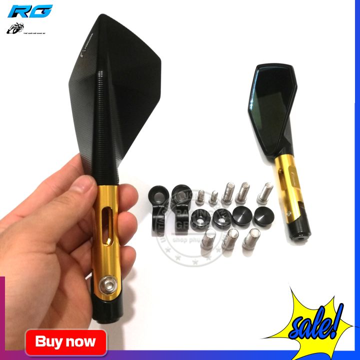 [HCM]Gương Chiếu Hậu Rizoma 5 Cạnh L2 - Màu Gold(1 Cặp)