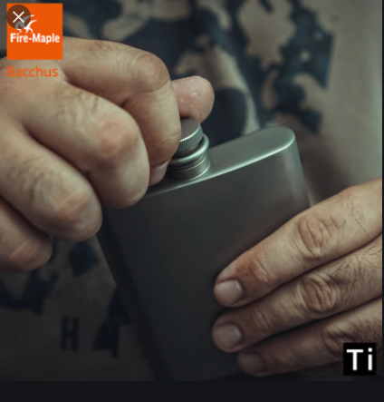 Bình đựng rượu Bacchus Titanium Hip Flask 200ML