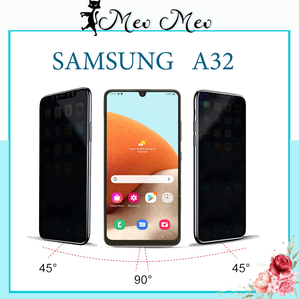 Kính cường lực chống nhìn trộm Samsung A32 độ cứng 9H bảo vệ tuyệt đối sự riêng tư