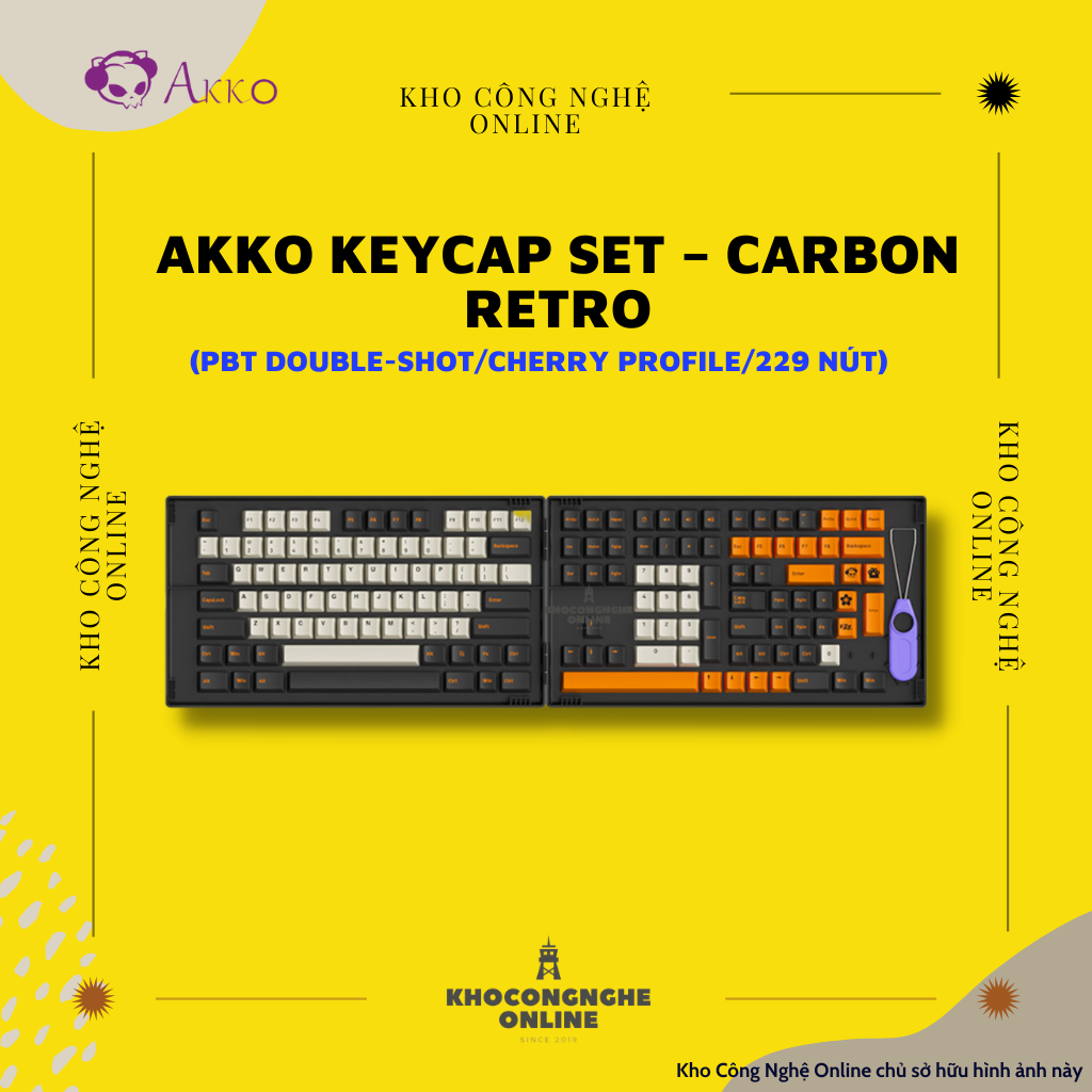 AKKO Keycap set – Carbon Retro