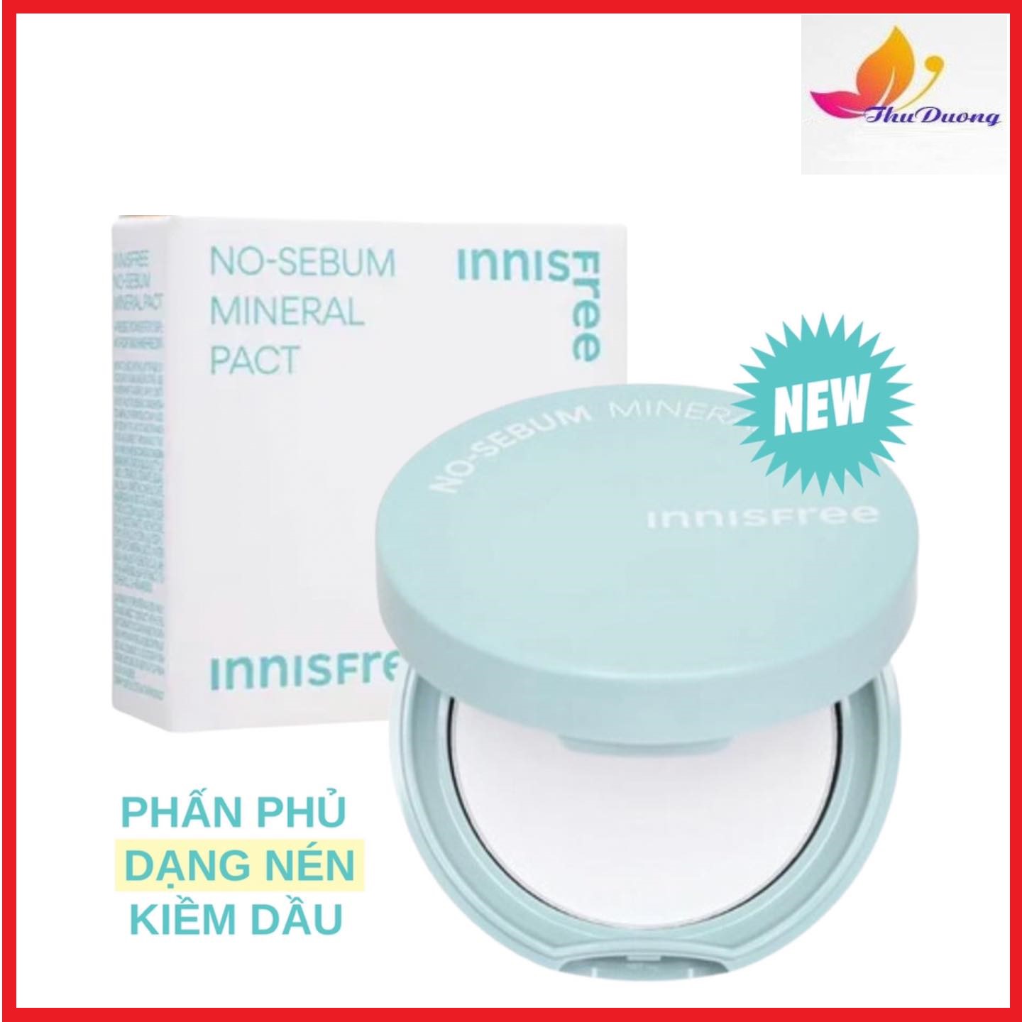 Phấn Nén INNSFREE No Sebum Mineral Pact