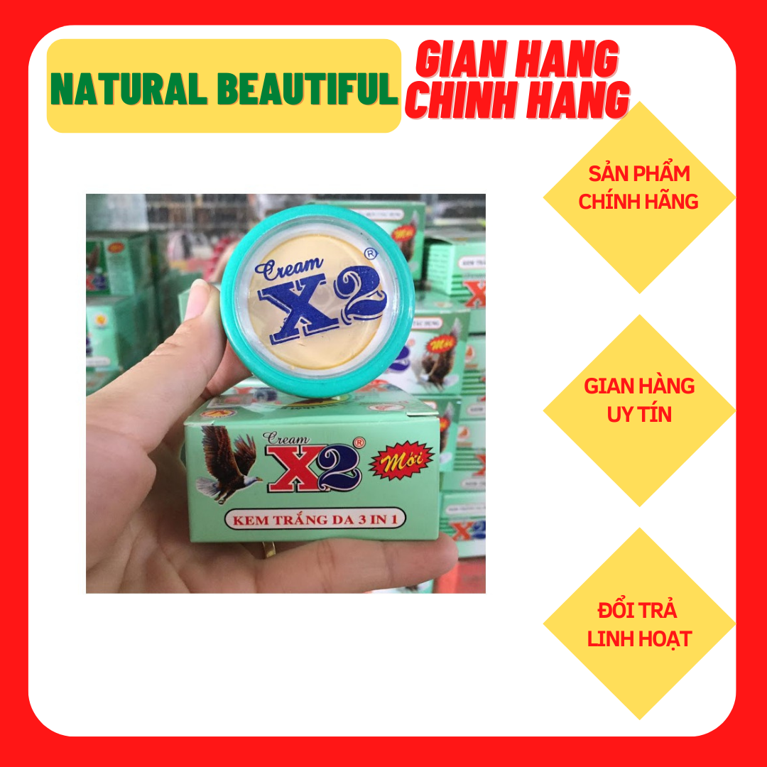X2 kem trắng da 3in1 5g 49.5K