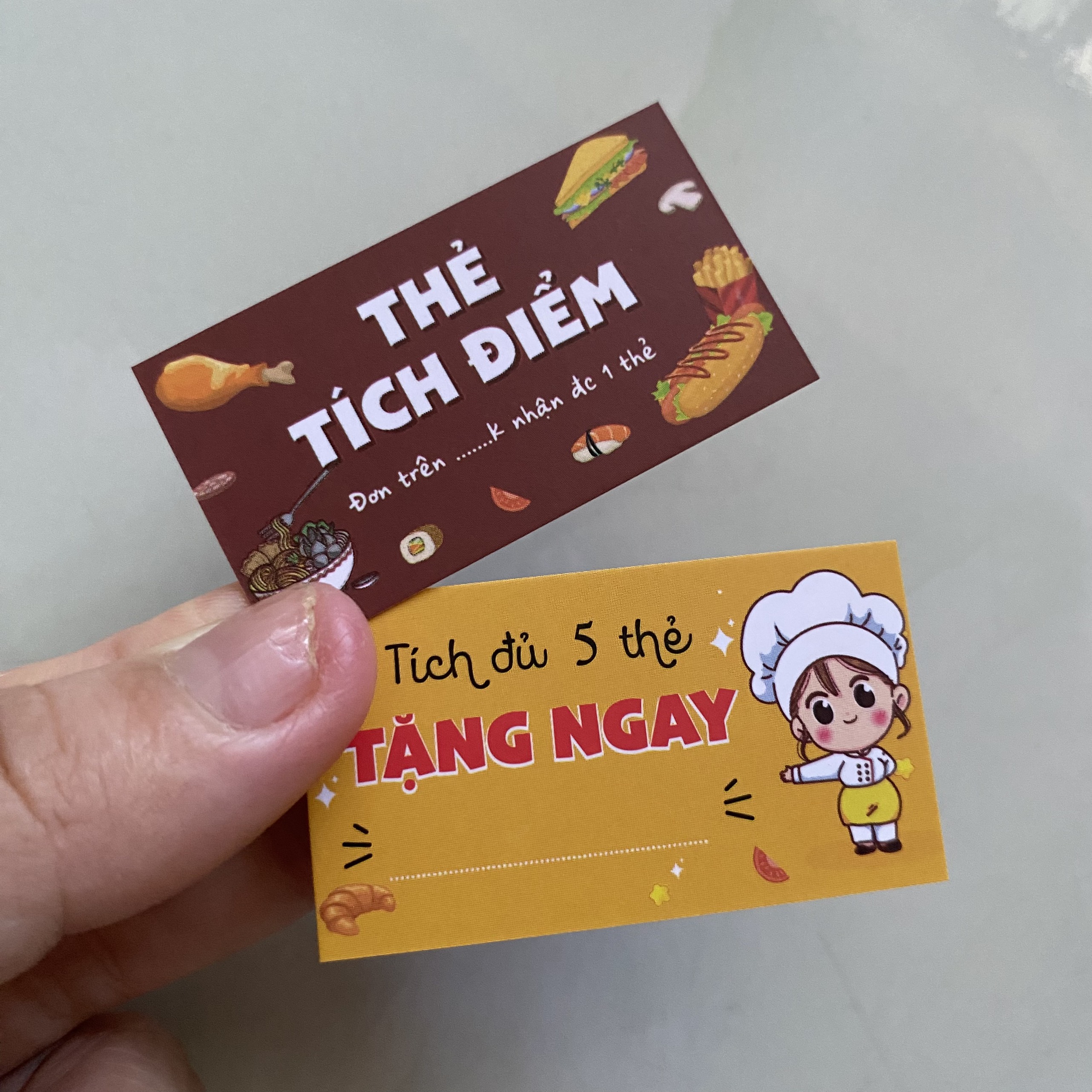 100 thẻ giấy tích điểm 3x5.4cm