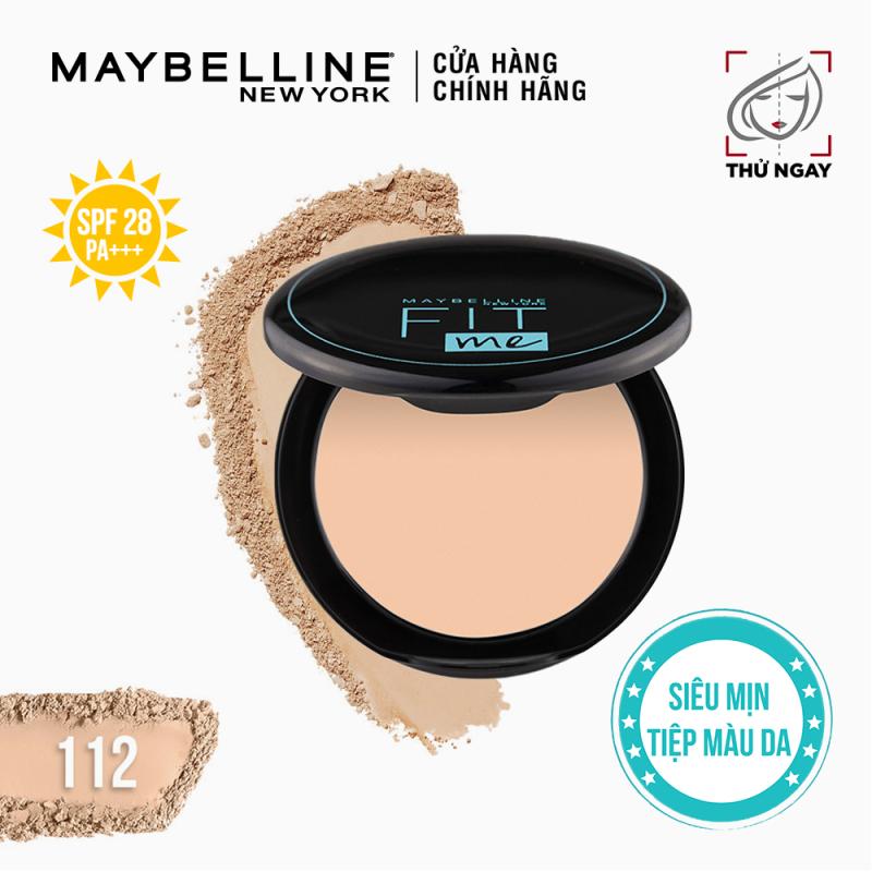 Phấn Nền Kiềm Dầu Chống Nắng 12H SPF28 PA+++ Mịn Lì Lâu Trôi Fit Me Maybelline New York Compact Powder 6g