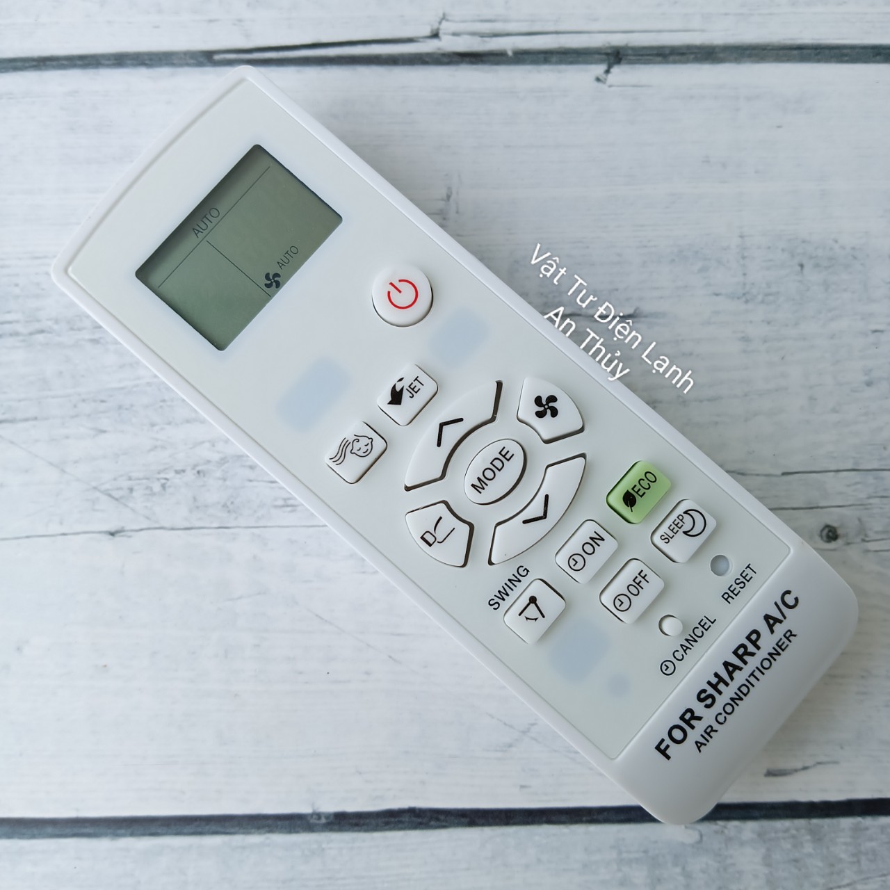 Remote máy lạnh SHARP chiếc lá nút nguồn đỏ