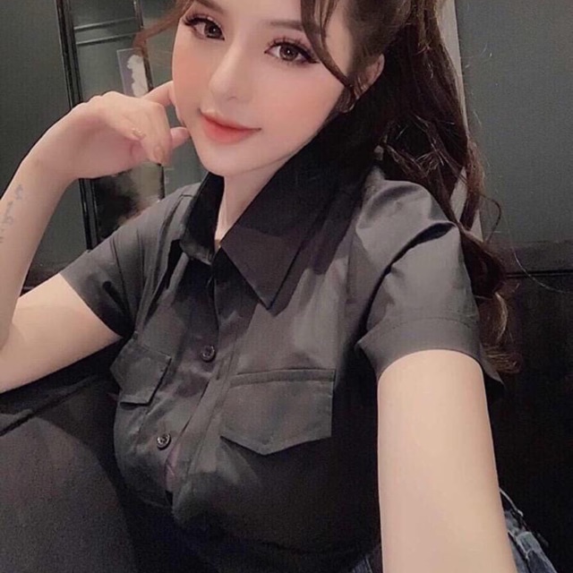 Sơ mi hai túi ngắn xinh đẹp ☘️☘️