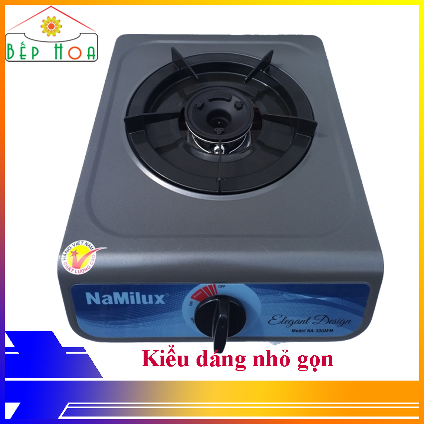 Bếp gas đơn Namilux NA-300AFM - Bếp đơn - Mặt bếp bằng kim loại sơn tĩnh điện chống oxy hóa -  nhỏ gọn - BH 12 tháng  - Bếp Hoa