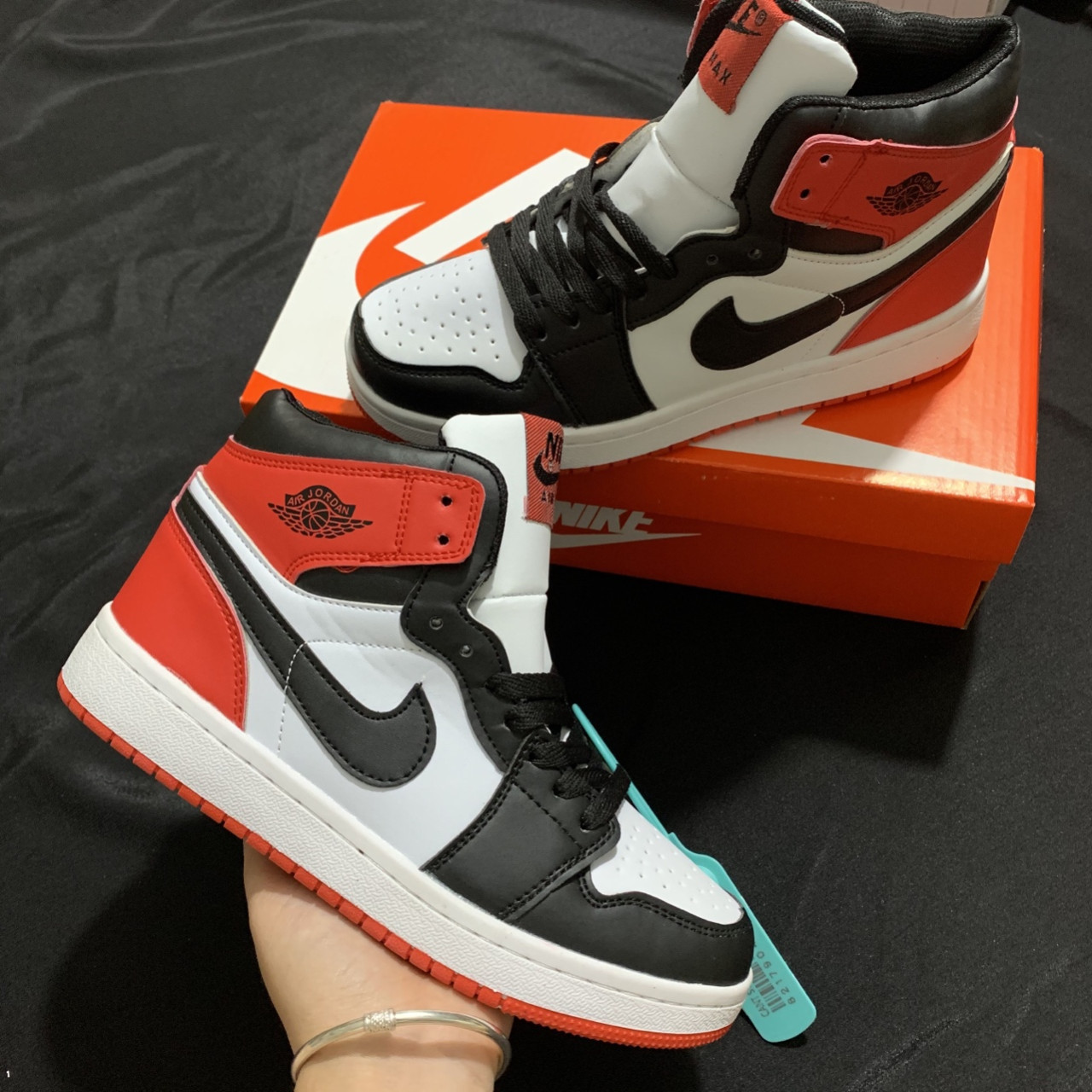 Giày Sneaker Thể Thao NJD1 Đỏ Đen - Nam Nữ