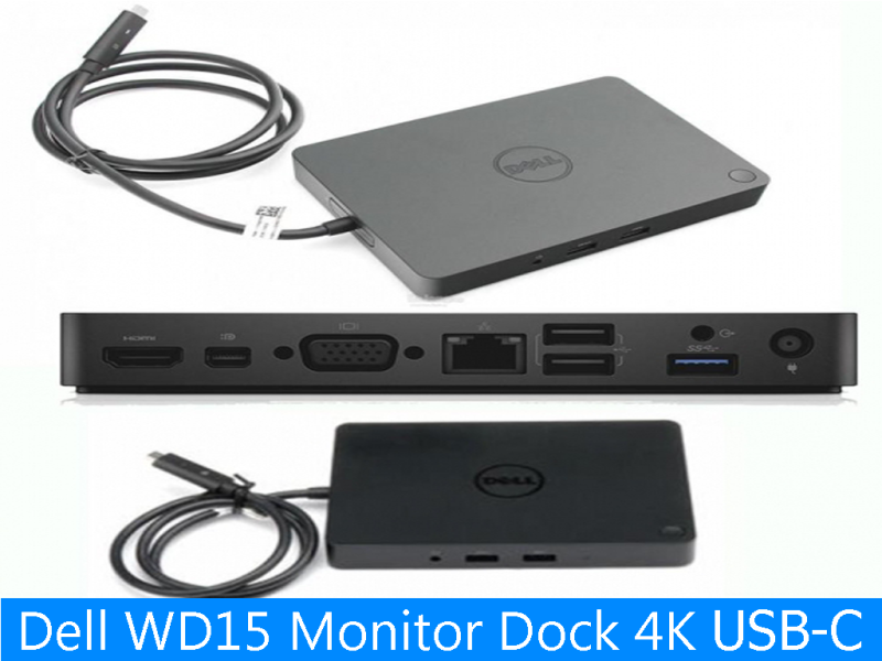 Bảng giá Dell WD15 Monitor Dock 4K with 130W Adapter - Bộ chuyển đổi Dell WD15 chuyển đổi USB Type C cho Dell XPS, Latitude, Precision, Macbook, Samsung Phong Vũ