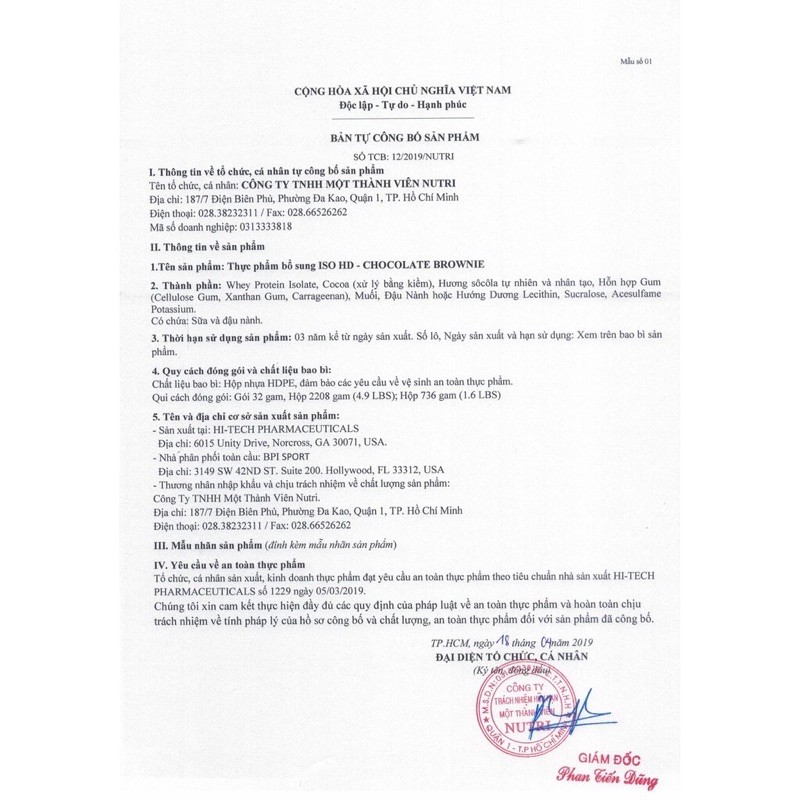 Sữa Tăng Cơ Iso HD 5lbs