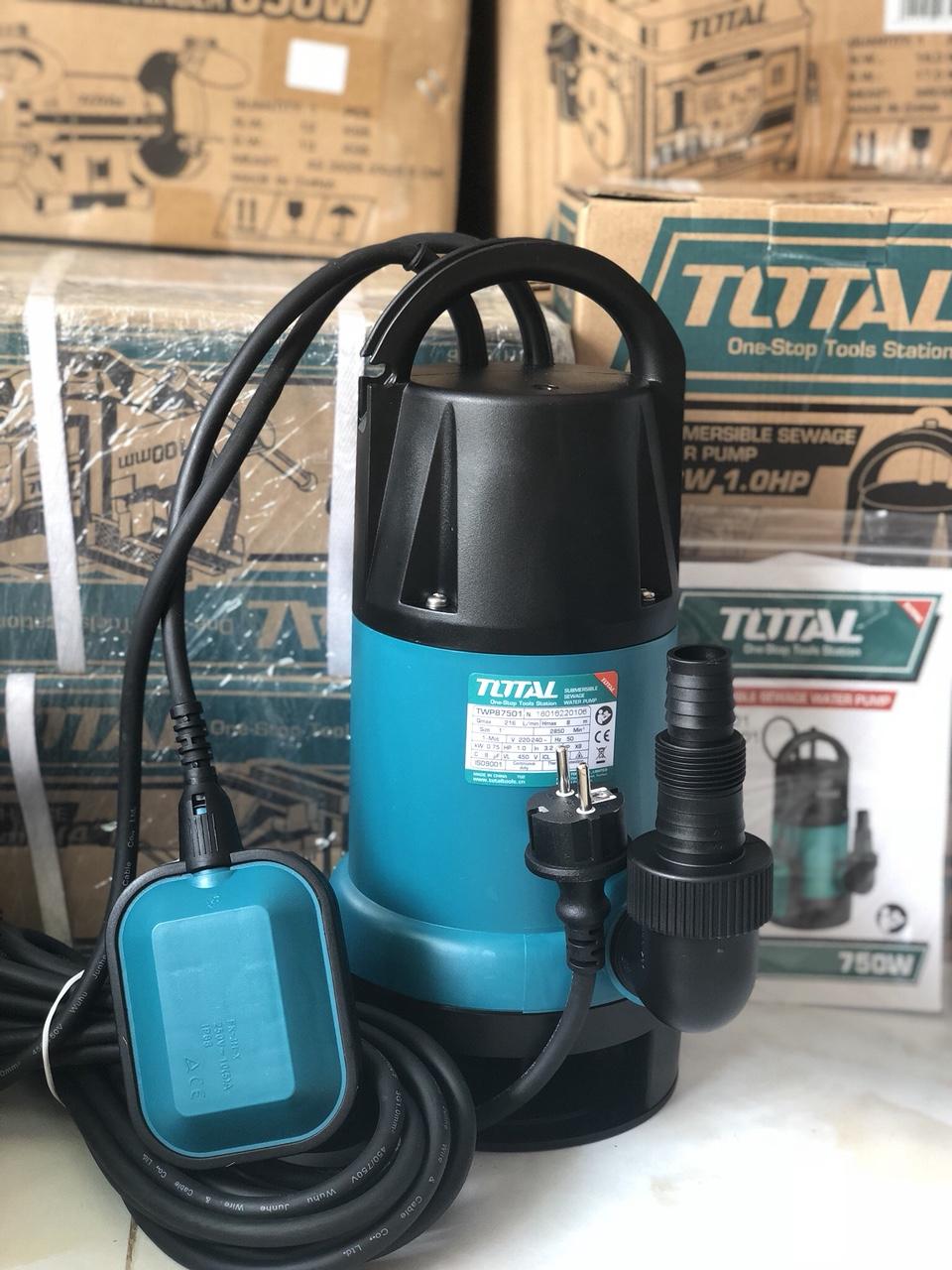 750W (1HP) MÁY BƠM CHÌM NƯỚC THẢI TOTAL TWP87506