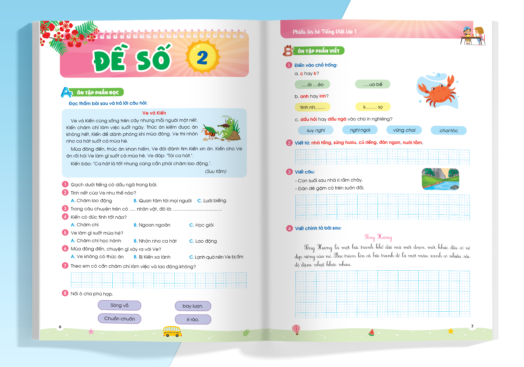 Sách - Phiếu ôn hè Tiếng Việt lớp 1 - Megabooks