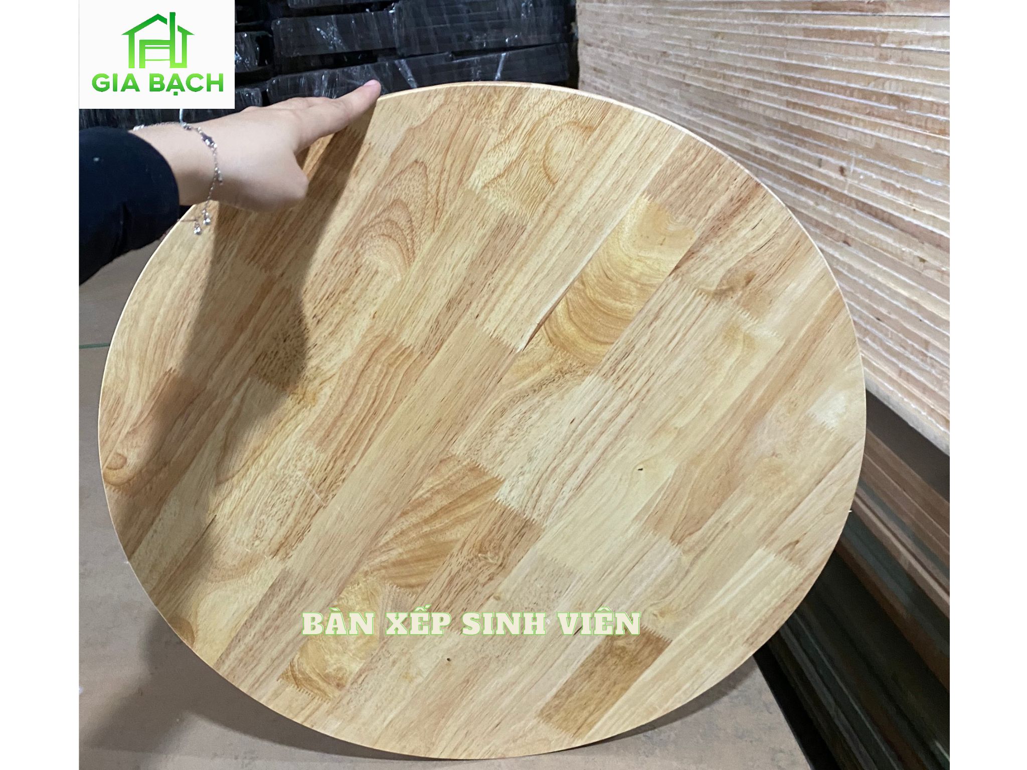Mặt Bàn Tròn Gỗ Tự Nhiên (ĐK 60cm)
