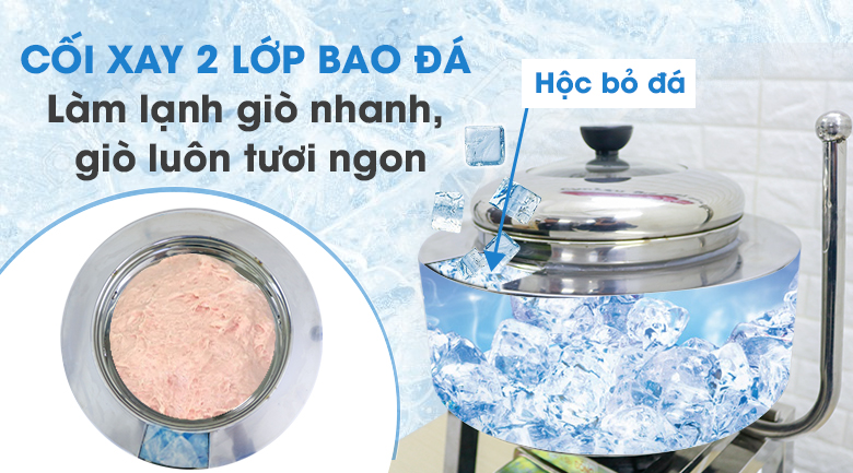 Máy Xay Thịt Làm Giò Chả, Xay Chả Cá, Làm Ruốc Mini 2kg/mẻ NEWSUN- Qùa Tặng Phụ Kiện- Hàng Chính Hãng