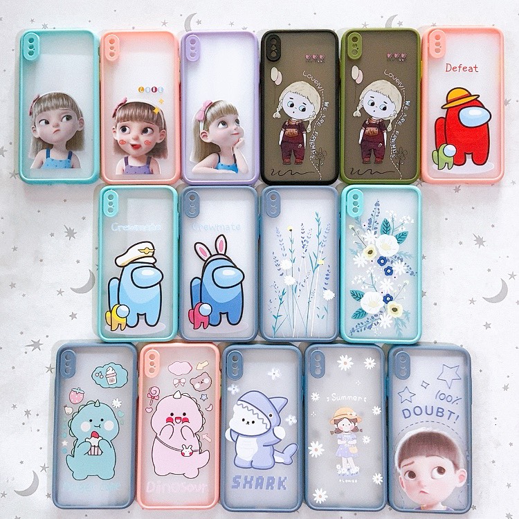 [HCM]Ốp nhám viền màu IPhone XS Max