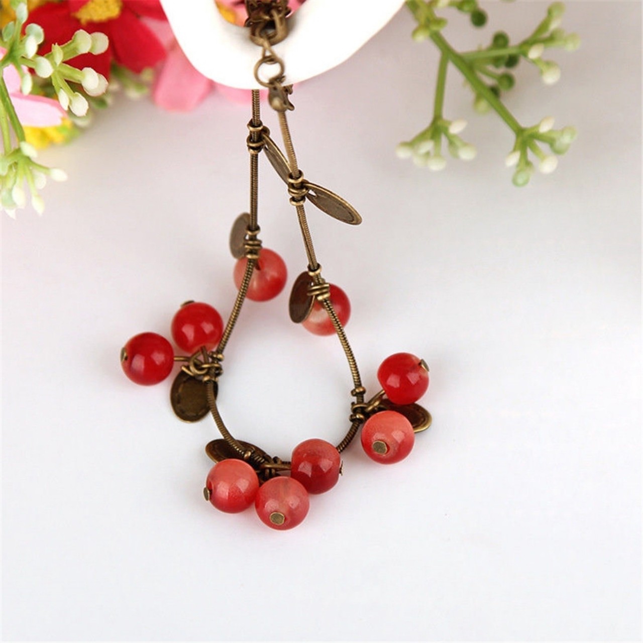 VÒNG TAY CHERRY ĐÁ ĐỎ