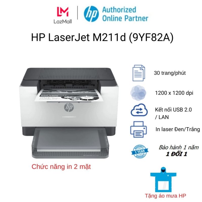 Máy in HP LaserJet M211d (9YF82A)