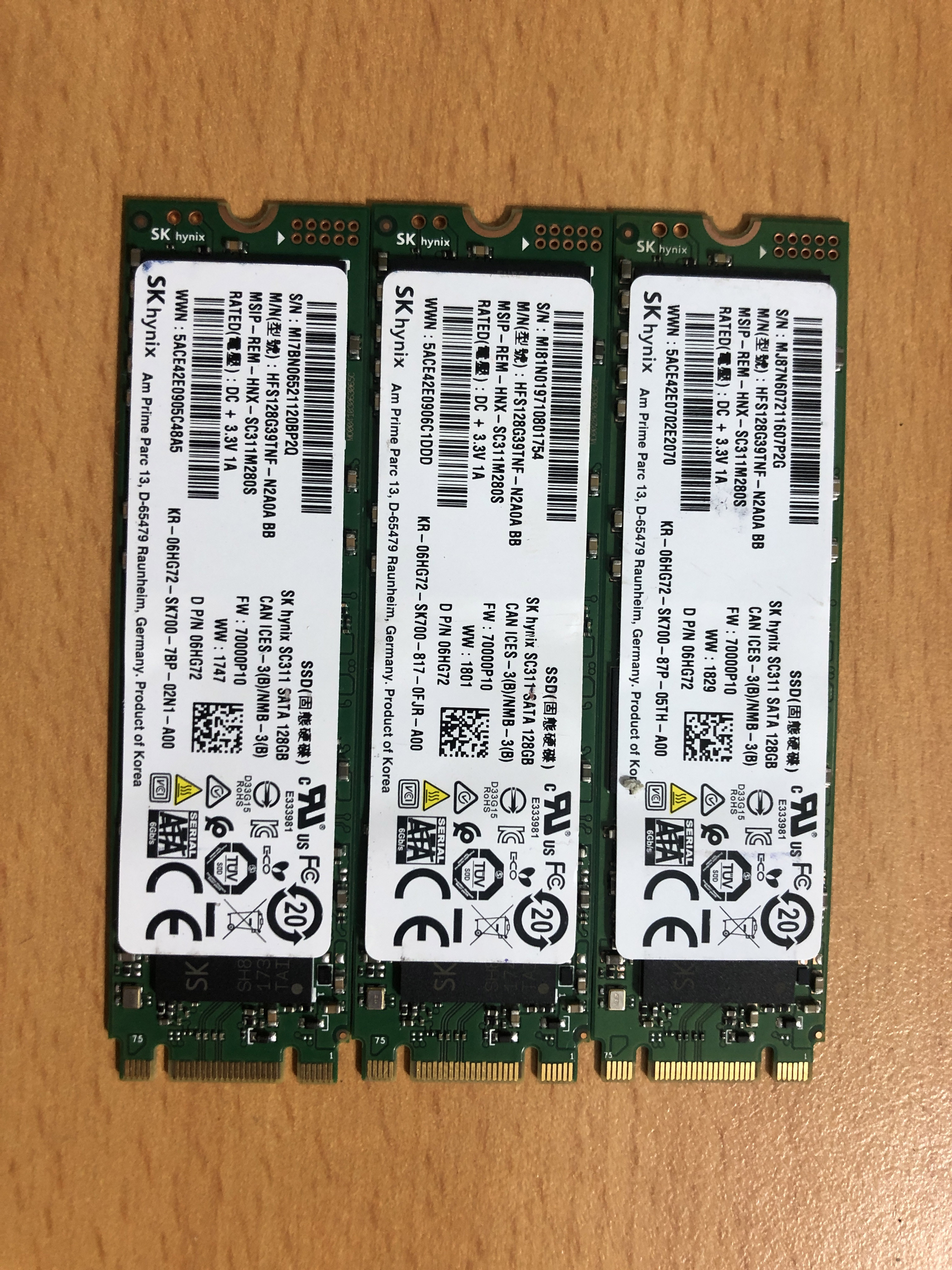 SSD M2 Sata 2280 128G 256G tháo máy