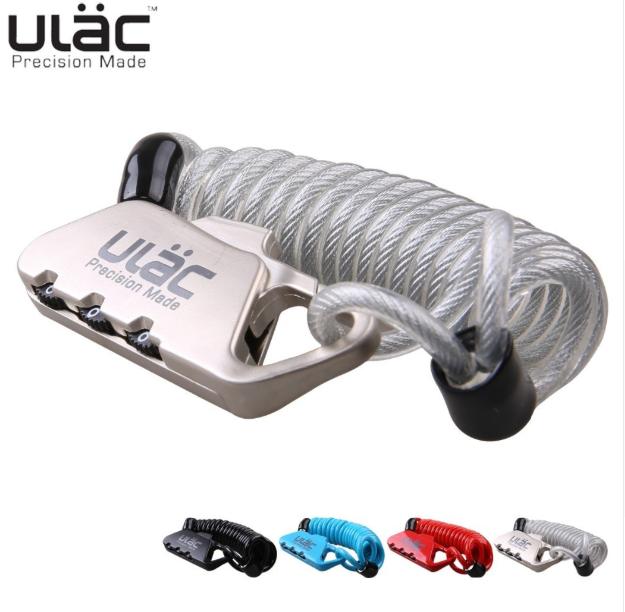 khóa xe đạp dây xoắn ULAC K-2 mật mã