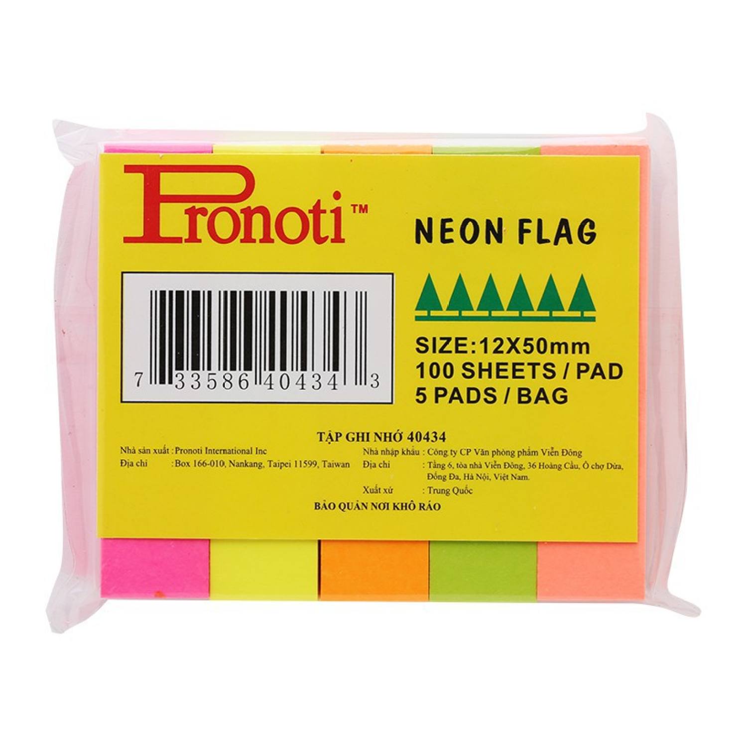 Giấy Note- Ghi Nhớ - Phân Trang Pronoti 5 Màu Giấy