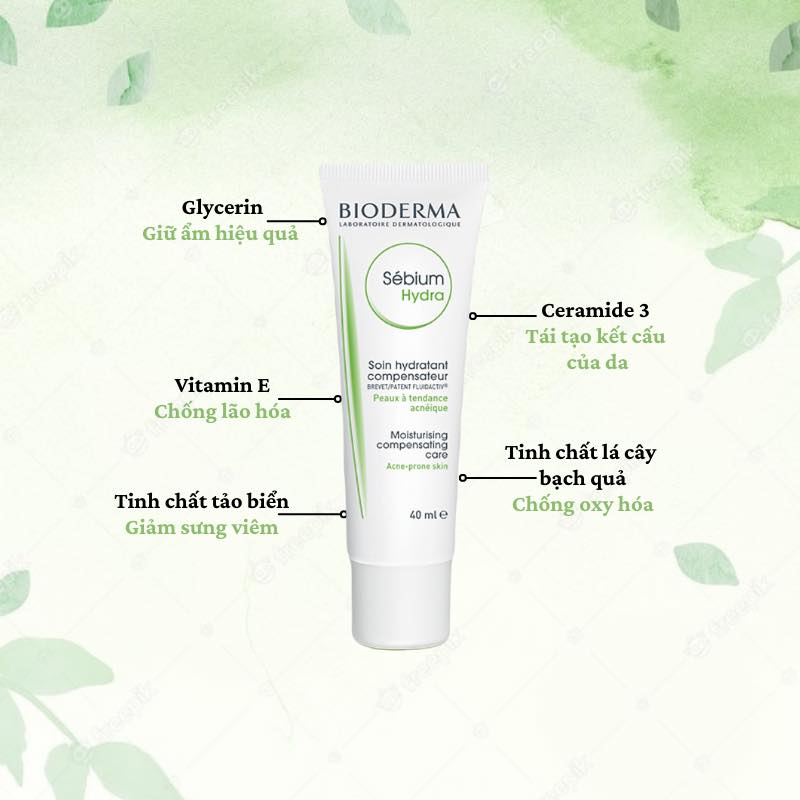 Kem dưỡng ẩm Bioderma Sebium Hydra- 40ml