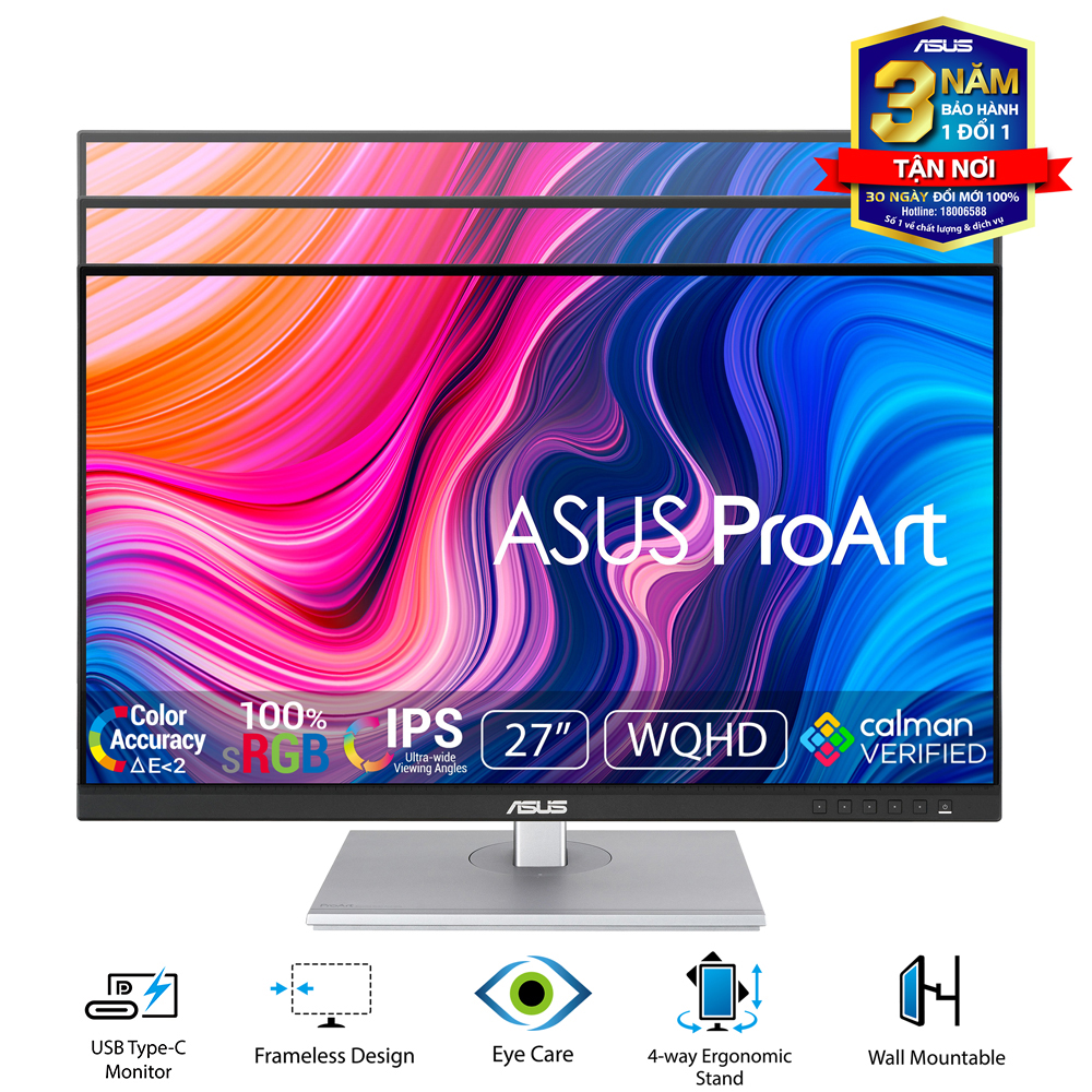 [Trả góp 0%]Màn Hình Máy Tính Asus ProArt PA278CV 27 inch 2K IPS Chuyên Đồ Họa - Hàng Chính Hãng
