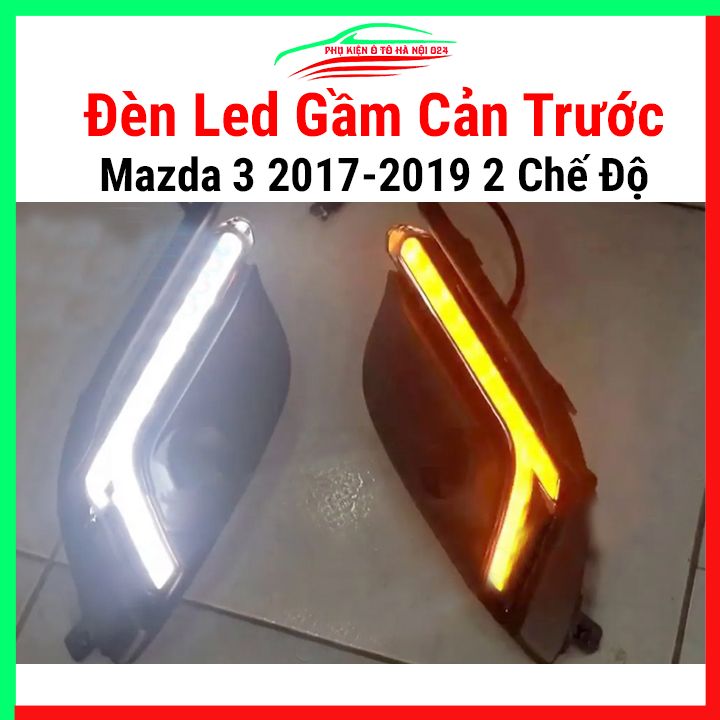 Đèn led gầm cản trước mazda 3 2017 2018 2019 2 chế độ chuẩn form, chiếu sáng tốt, trang trí xe hơi