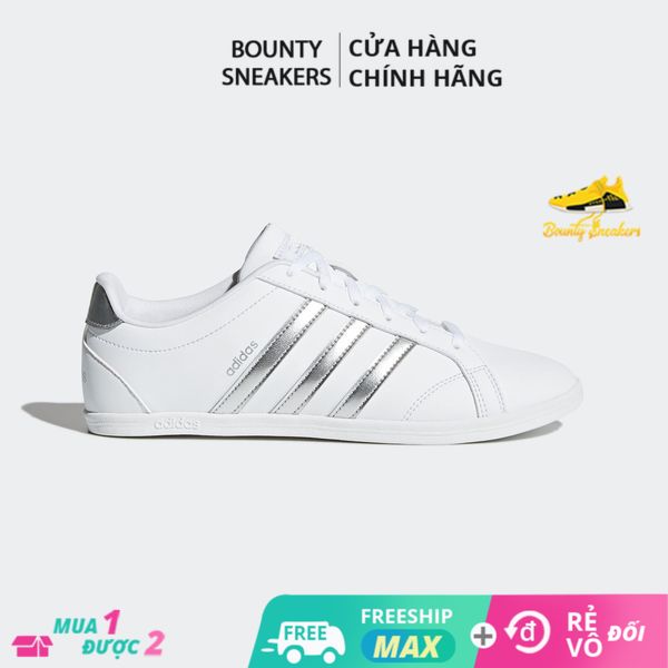 BÁO GIÁ GIÀY ADIDAS CHÍNH HÃNG LAZADA | Shopee Lazada Sendo Tiki mới nhất 34 Giày Adidas Coneo QT "Silver White" DB0135 - Hàng Chính Hãng - Bounty Sneakers