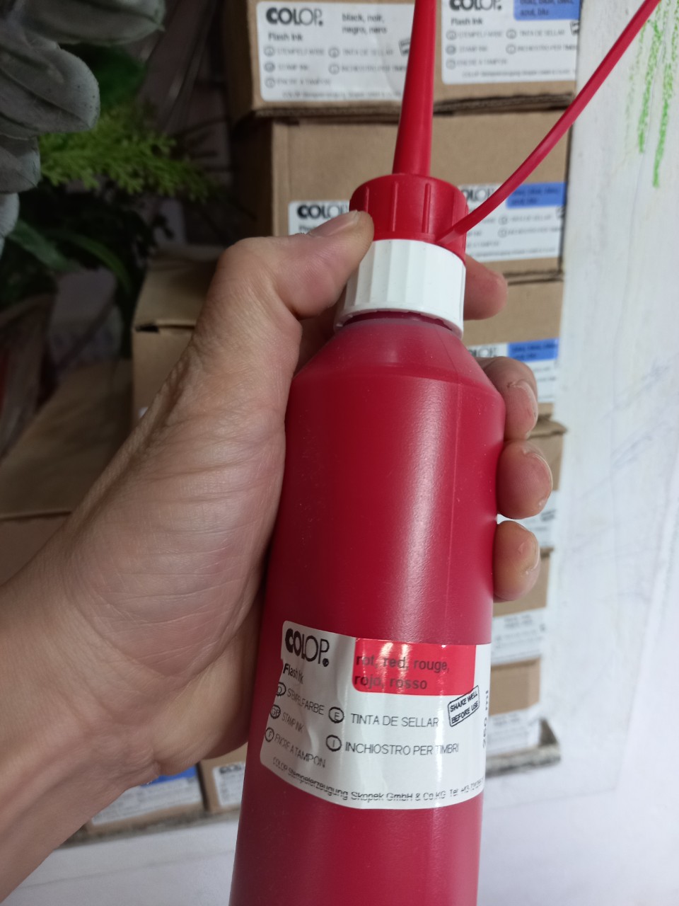 Mực dấu Flash dung tích 250ml dùng cho con dấu thẩm thấu (  COLOP)