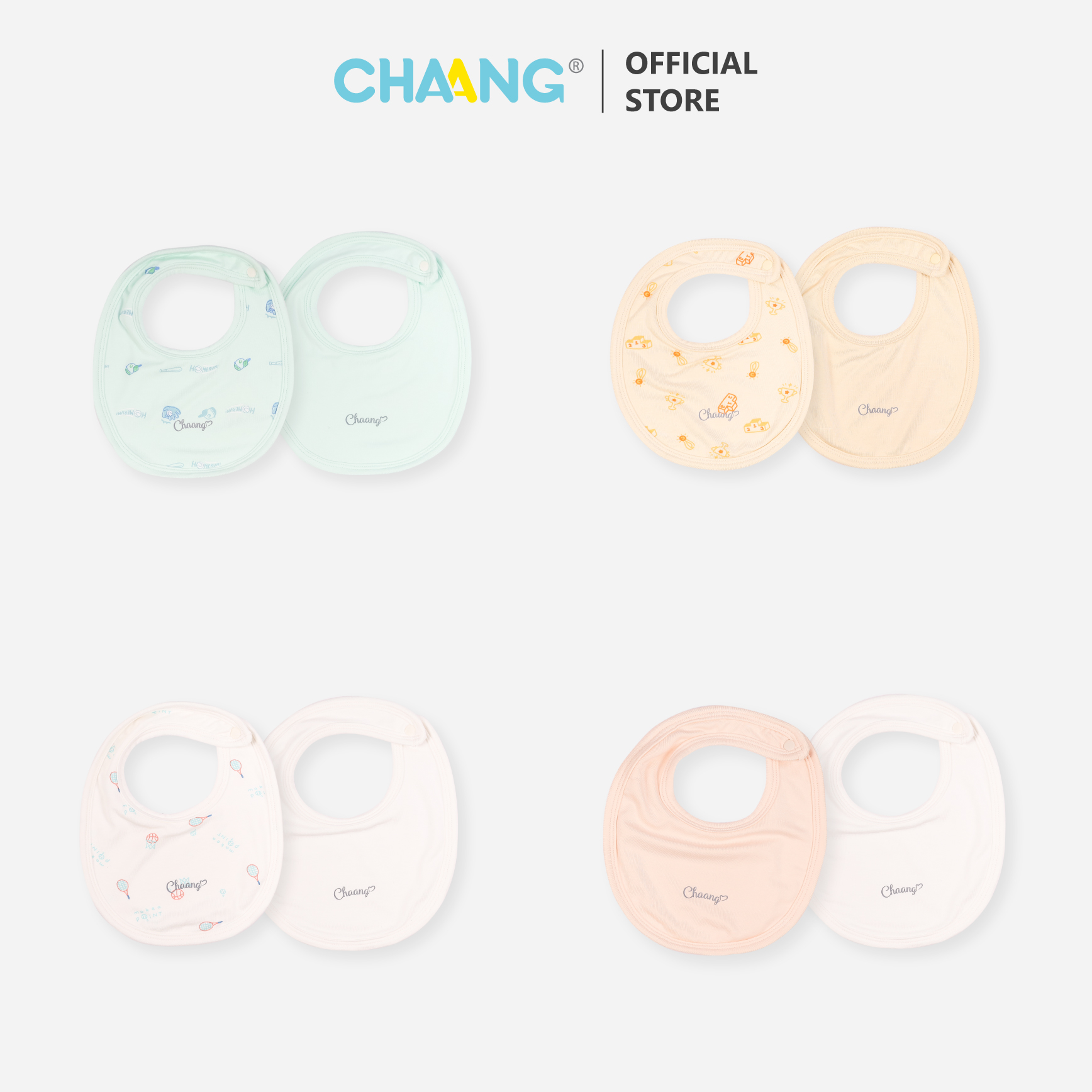 [CHAANG] Set 2 chiếc yếm tròn sơ sinh Olympia Chaang