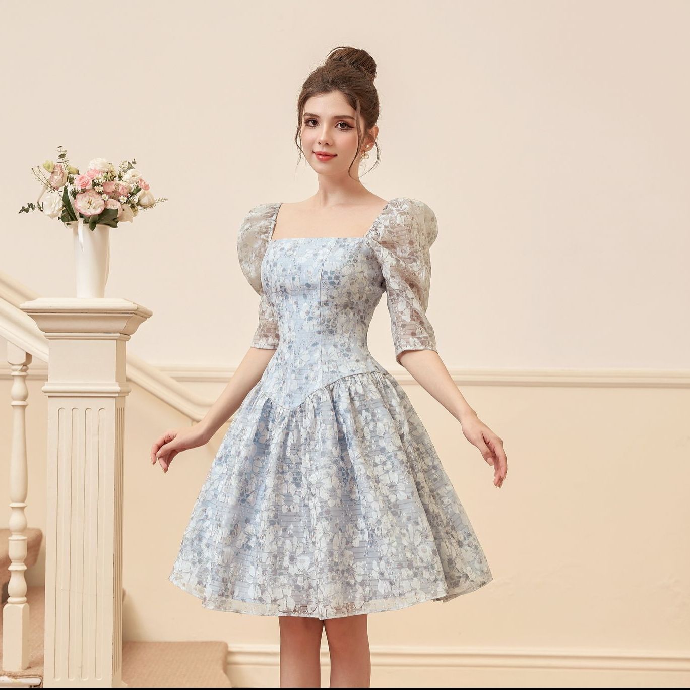 Voucher siêu sale 15% olv - đầm lilian floral dress