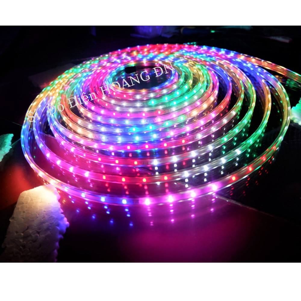 CHƯA NGUỒN Dây đèn led 7 màu- led đơn led đôi GIÁ BÁN THEO MÉT-dây đèn ...