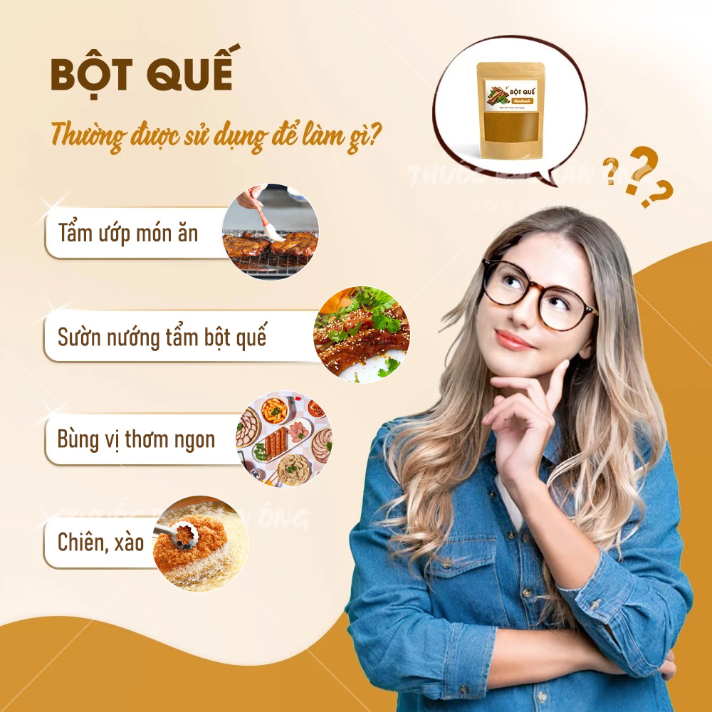 Bột quế nguyên chất 1kg, gia vị nấu ăn, tạo mùi thơm hấp dẫn