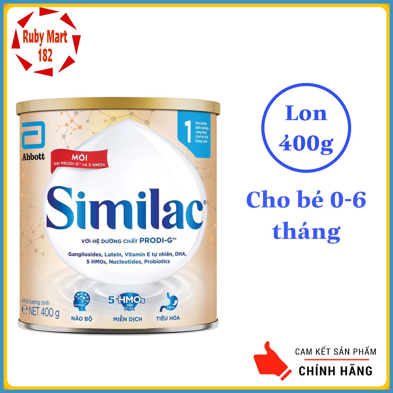 [Date 11.2024] Sữa bột Similac 5G số 1 400g (cho bé 0-6 tháng tuổi)