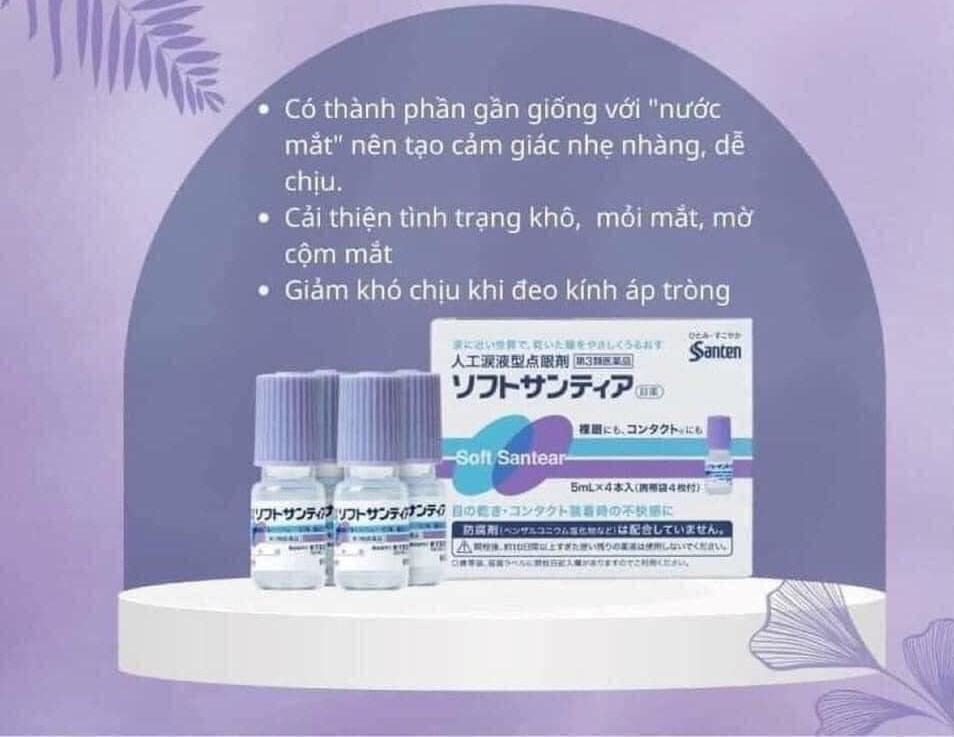 [NỘI ĐỊA NHẬT] - NƯỚC NHỎ MẮT NHÂN TẠO SANTEN SOFT SANTEAR