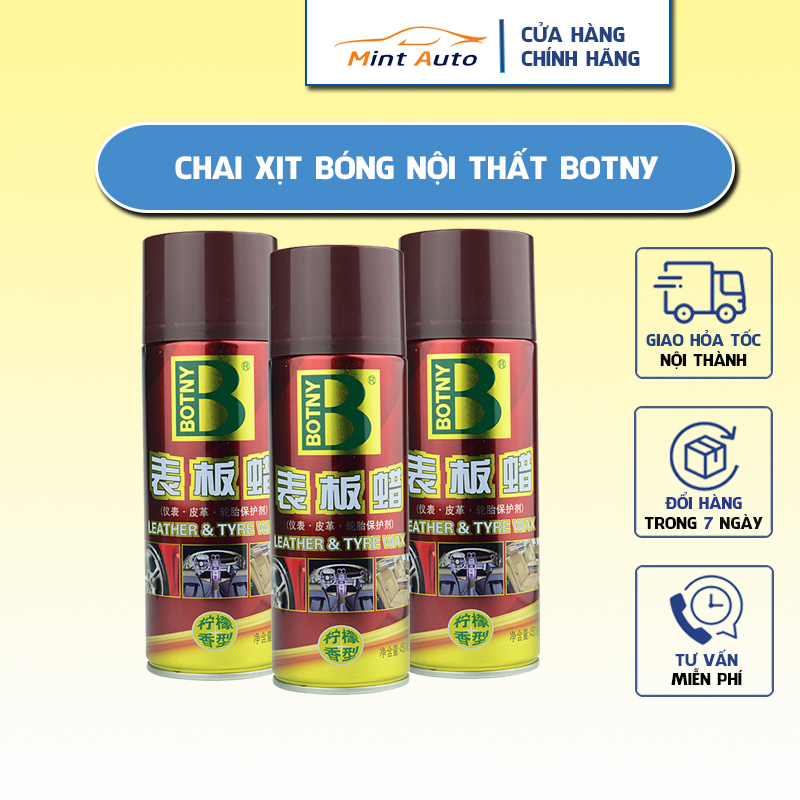 Chai Xịt Bóng Nội Thất Phục Hồi Nhựa Nhám Bảo Dưỡng Ghế Da Botny B
